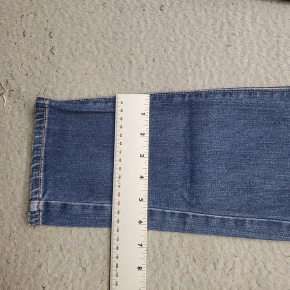 American Eagle Outfitters Skinny Jeans Womens 6 Blue‎ Denim Stretch Whiskered - Picture 5 of 10